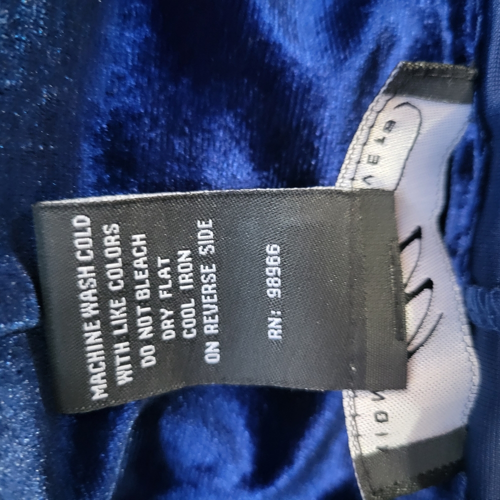 Midnight Velvet Royal Blue Velvet Dress - Picture 3 of 8